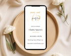 Elegant Gold 75th Birthday Invitation