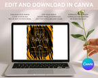 Tiger Print Birthday Invitation