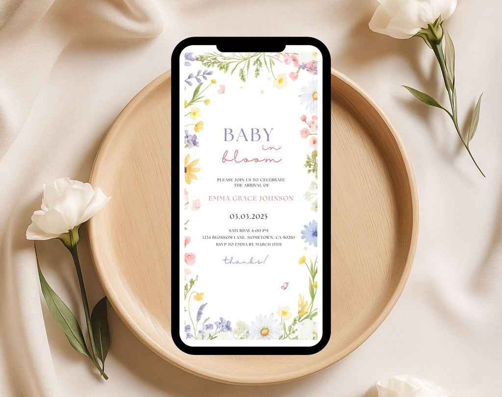 Floral Baby Shower invitation