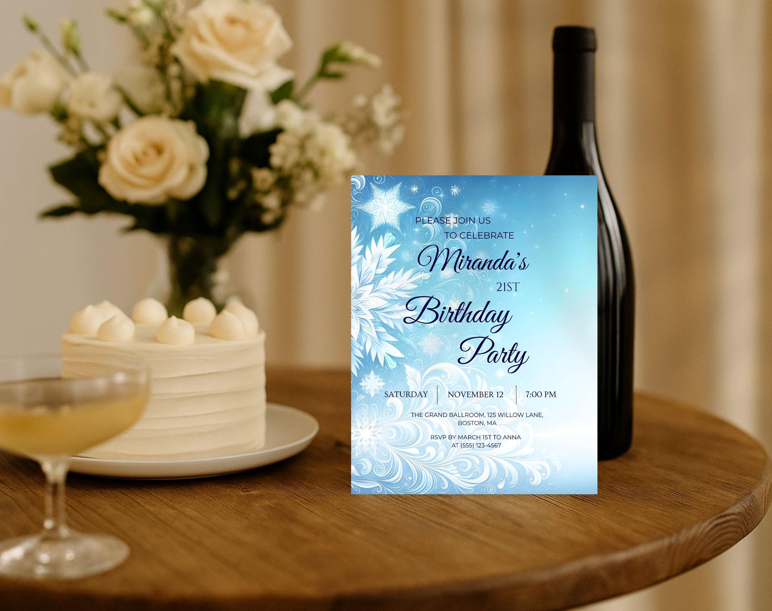 21st Birthday Invitation