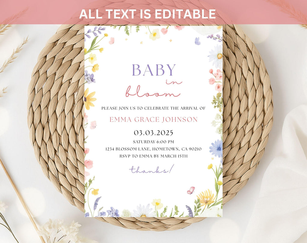 Floral Baby Shower invitation