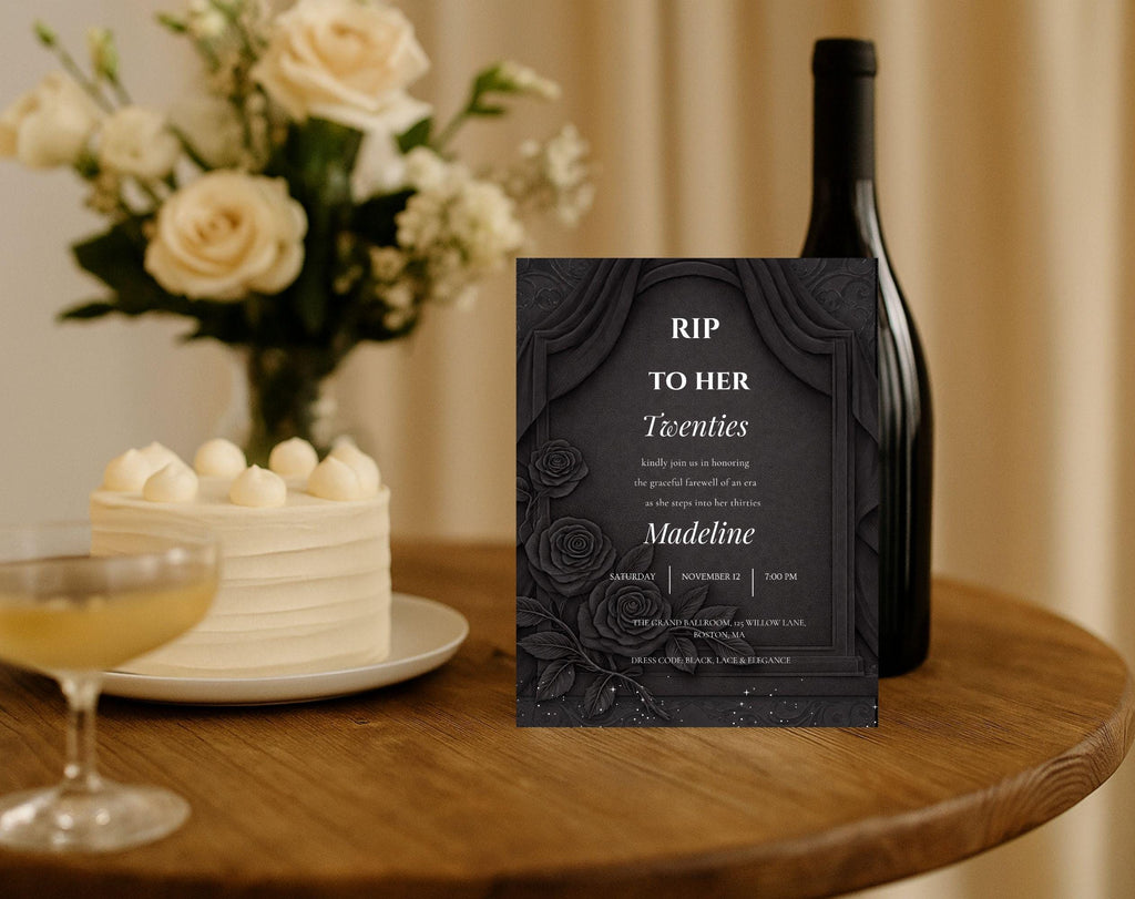 RIP to My Twenties Birthday Invitation