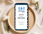 Blue and White Bayou Couples Shower Invitation