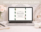 Elegant Green White 25th Anniversary Invitation