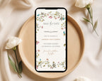 Beige Floral save the date Wedding Invitation