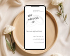 White Minimalist Wedding Invitation
