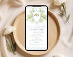 Tropical Blue and Green Bridal Shower Invitation