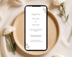 Elegant Orange Floral Wedding Invitation