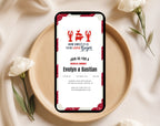 Red and White Bayou Couples Shower Invitation