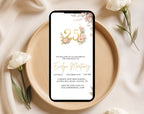 Elegant Floral 25th Birthday Invitation