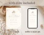 Minimalist  Beige Wedding Invitation