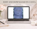 Blue Gothic 60th Birthday Invitation