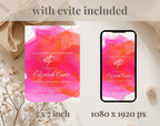 Pink 40th Birthday Invitation