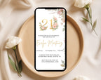 Elegant Floral 21st Birthday Invitation