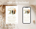 50th Wedding Anniversary Invitation Photo White Gold