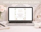 Blush Pink Floral 75th Birthday Invitation