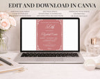 Dusty Rose Pink 50th Birthday Invitation