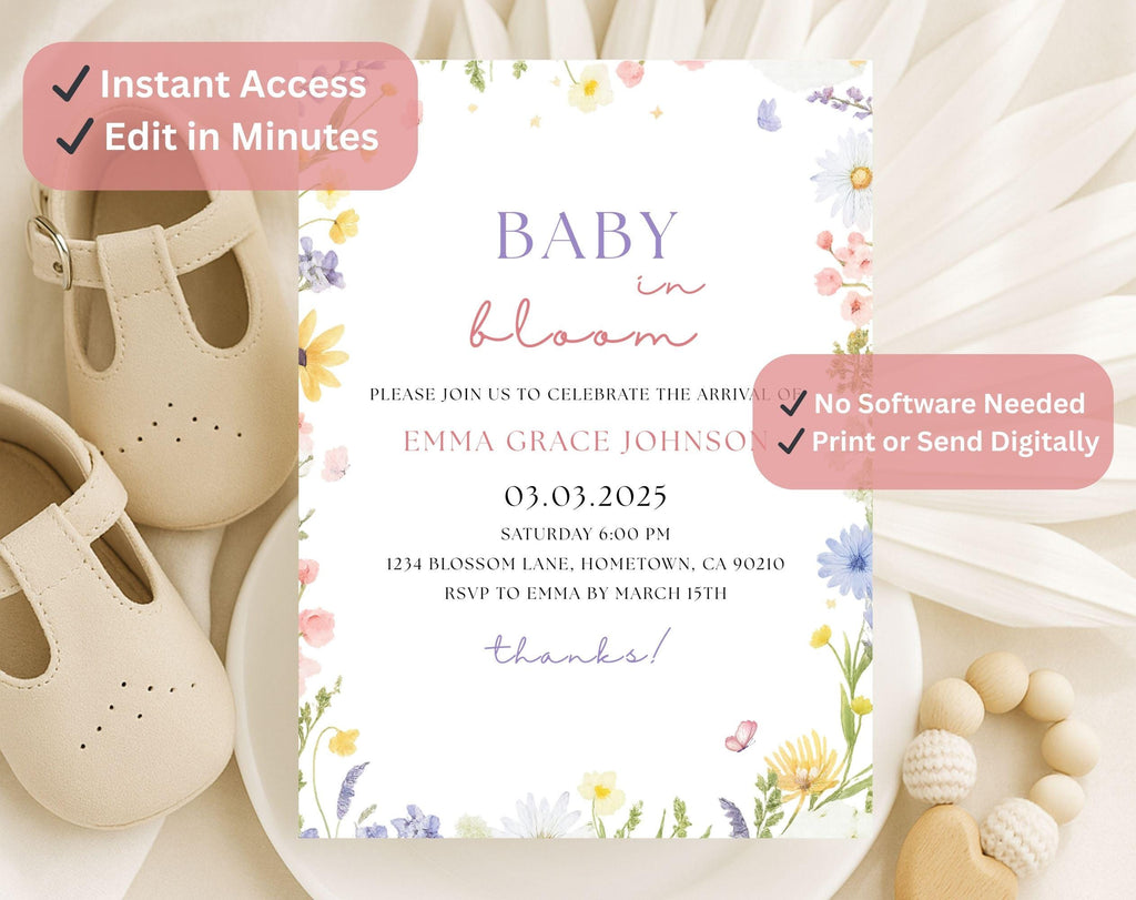 Floral Baby Shower invitation