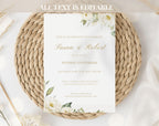 White Gold Floral 50th Wedding Anniversary