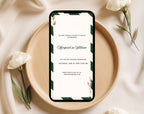 Elegant Green White 50th Anniversary Invitation