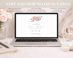 Blush Pink Floral Wedding Invitation