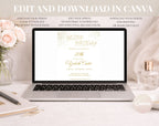 White and Gold 20th Birthday Invitation