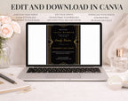 Black and Gold 1920s Murder Mystery 30th Birthday Invitation