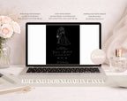 Elegant Black Wedding Invitation Template