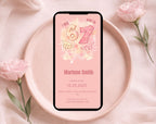 six seven Pink Kids 7th Birthday Invitation