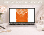 Orange 50th Birthday Dinner Invitation