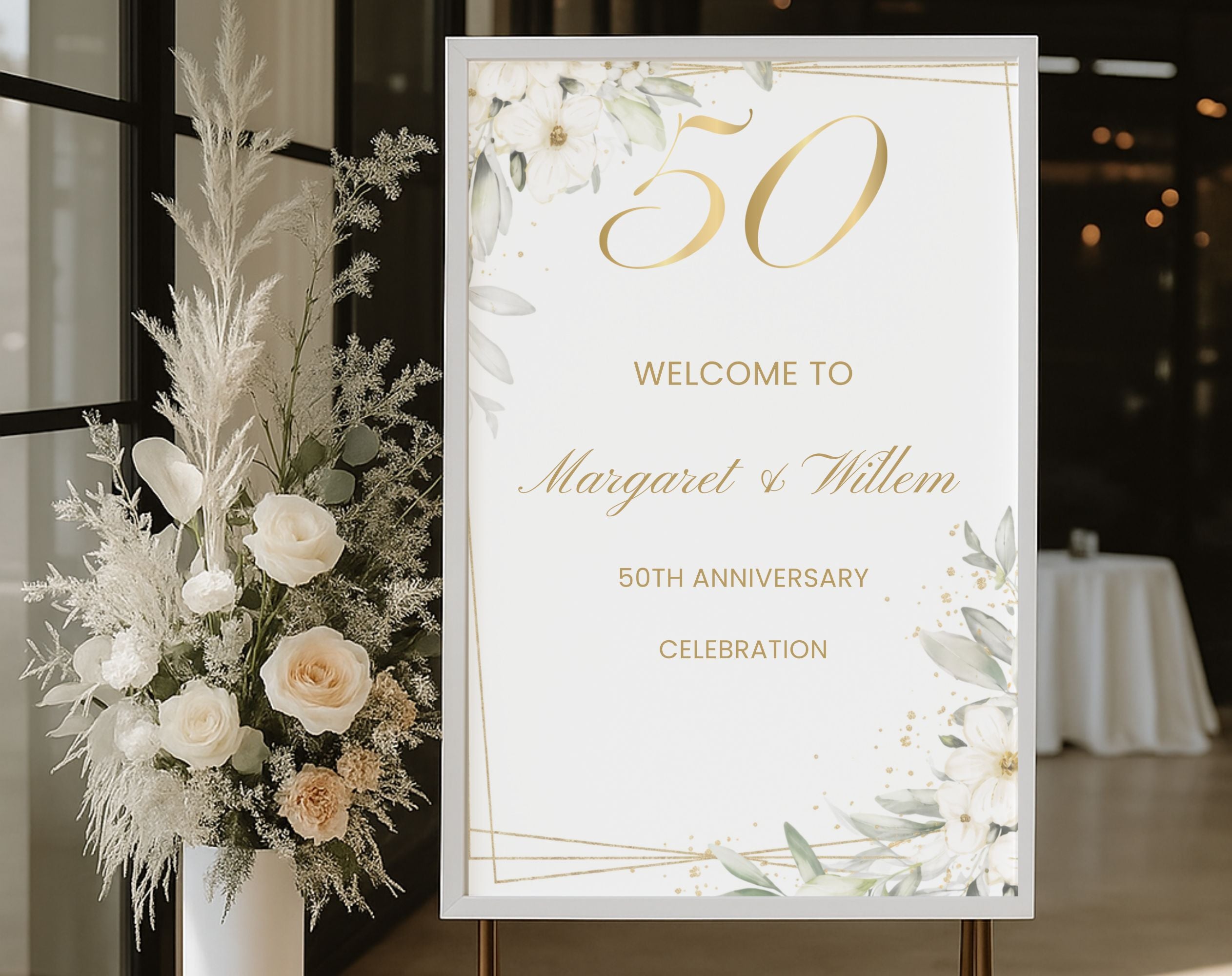 50th Anniversary Welcome Sign Template