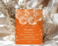 Orange 50th Birthday Dinner Invitation