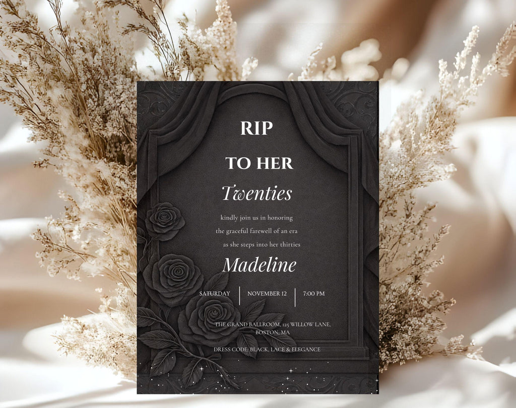 RIP to My Twenties Birthday Invitation