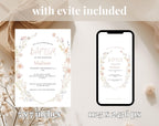 Floral Baptism Invitation