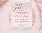 Pink glitter 18th Birthday Invitation