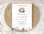 Love is Brewing Beige Coffee Bridal Shower Invitation