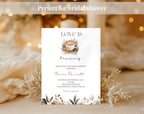 Love is Brewing Beige Coffee Bridal Shower Invitation