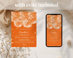 Orange 50th Birthday Dinner Invitation