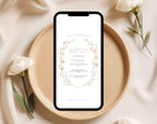 Floral Baptism Invitation