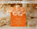 Orange 50th Birthday Dinner Invitation