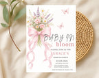 Pink Baby in Bloom Baby Shower Invitation