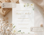 White Gold Floral 50th Wedding Anniversary