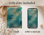 Gold Sweet 16 Birthday Invitation