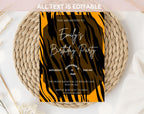 Tiger Print Birthday Invitation