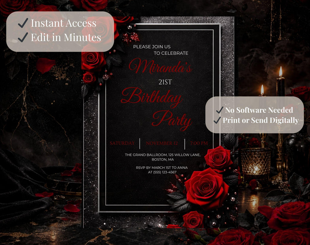 21st Birthday Invitation