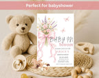 Pink Baby in Bloom Baby Shower Invitation