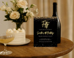 Black Gold 50th Birthday Invitation
