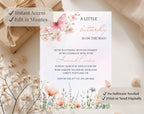Pink Butterfly Baby Shower Invitation