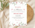 Baby in Bloom Pink Baby Shower Invitation