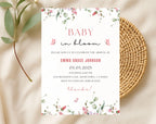 Baby in Bloom Pink Baby Shower Invitation